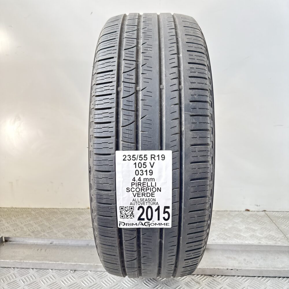 Pneumatico Usato 235 55 R19 105V Pirelli Scorpion Verde Allseason 4 Stagioni