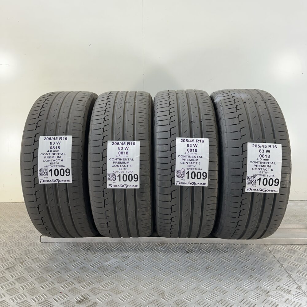 Gomme Usate 205 45 R16 83W Continental Premium Contact 6 Estive