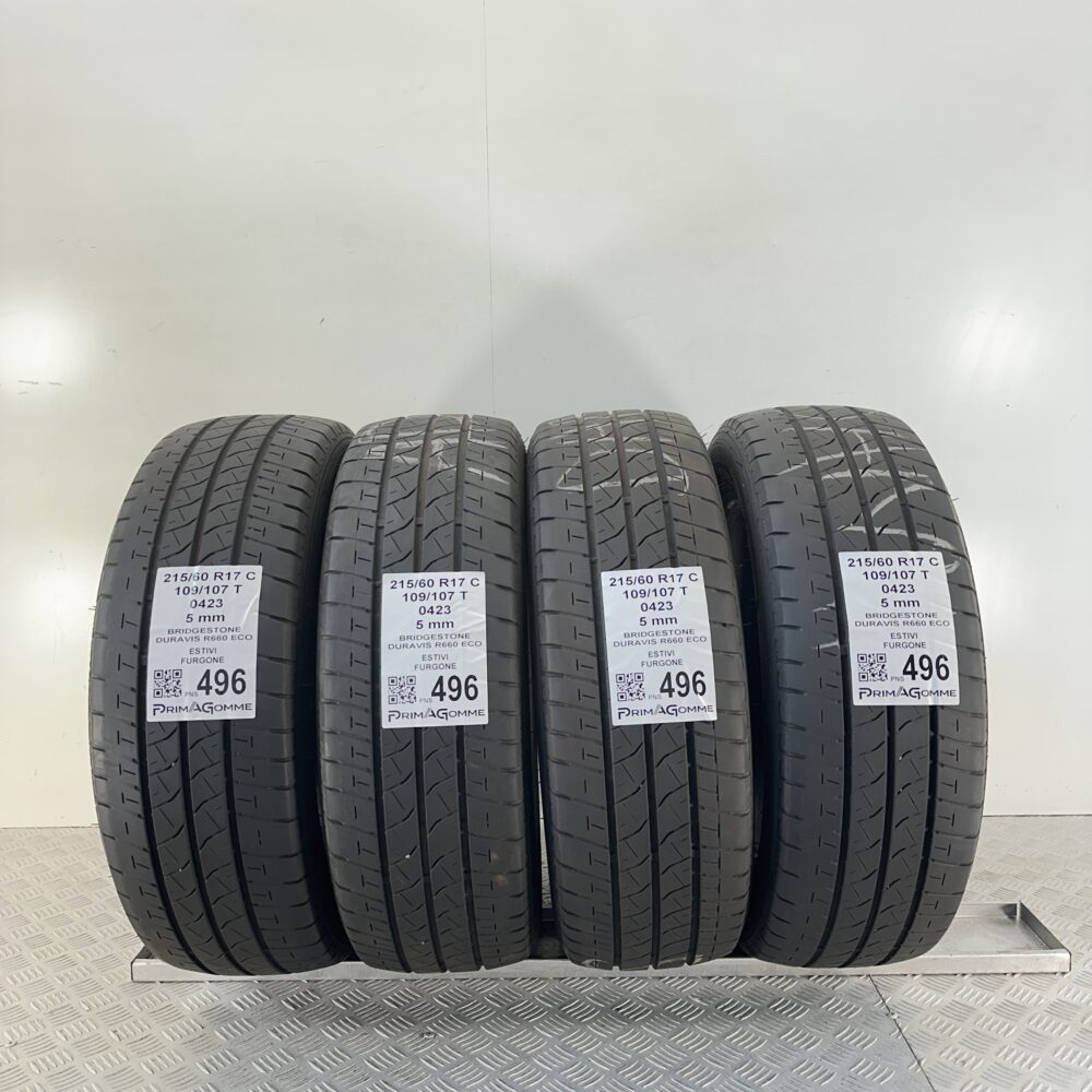 Pneumatici Usati 215 60 R17C 109/107T Bridgestone Duravis R660 Eco 71% Estive