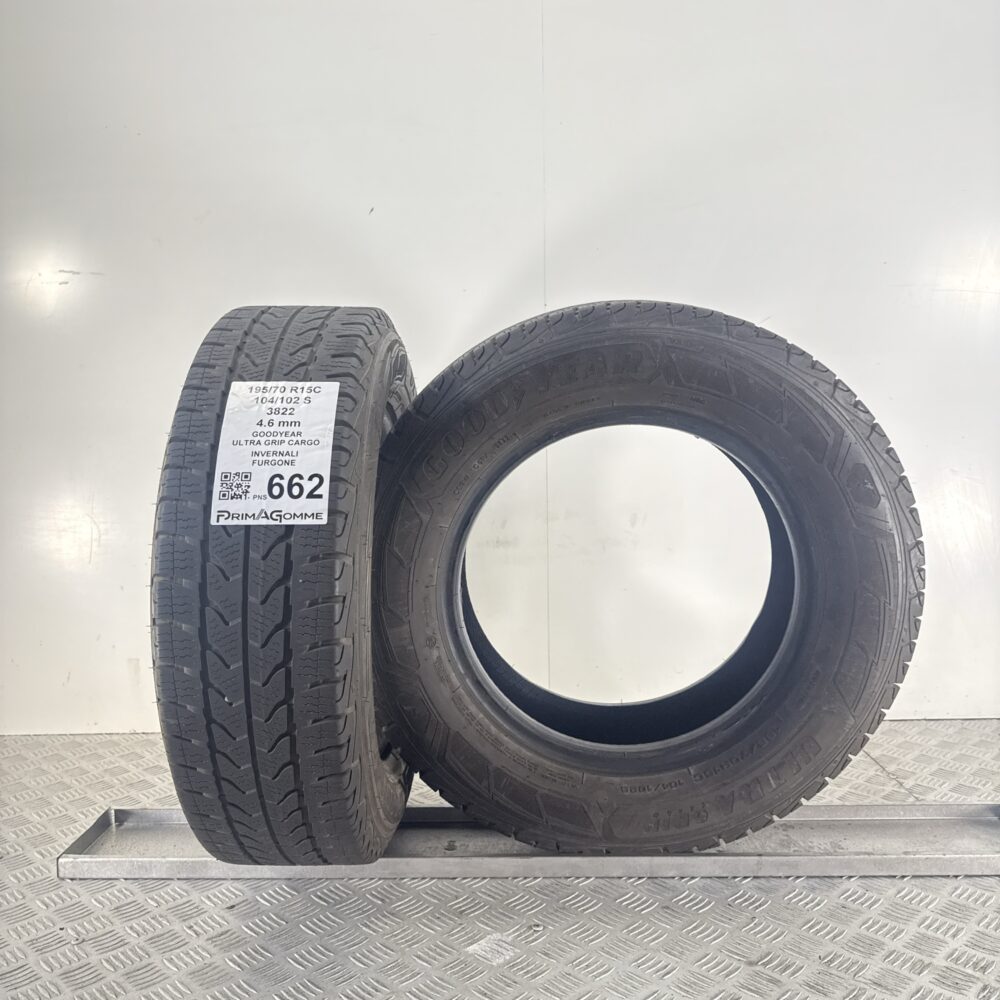 Pneumatici Usati 195 70 R15C 104/102S Goodyear Ultra Grip Cargo Invernali - immagine 4