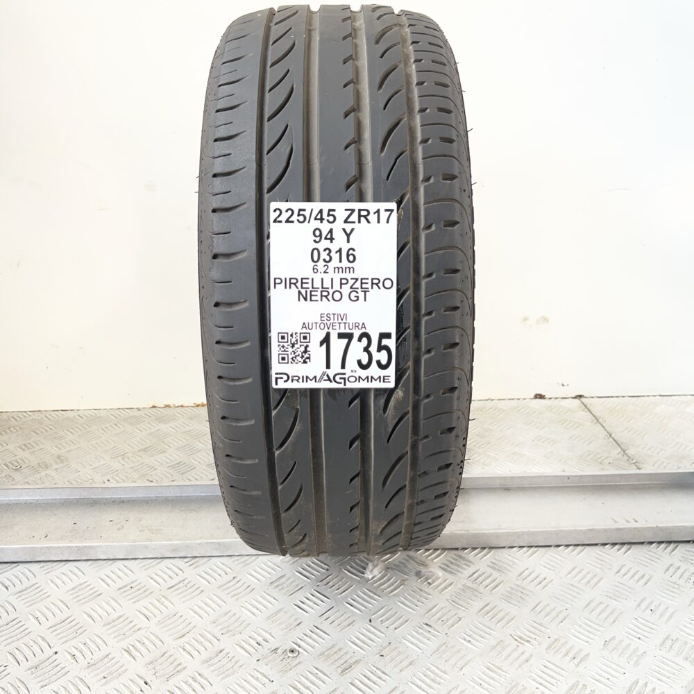 Pneumatico Usato 225 45 ZR17 94Y Pirelli Pzero Nero GT 89% Estivo