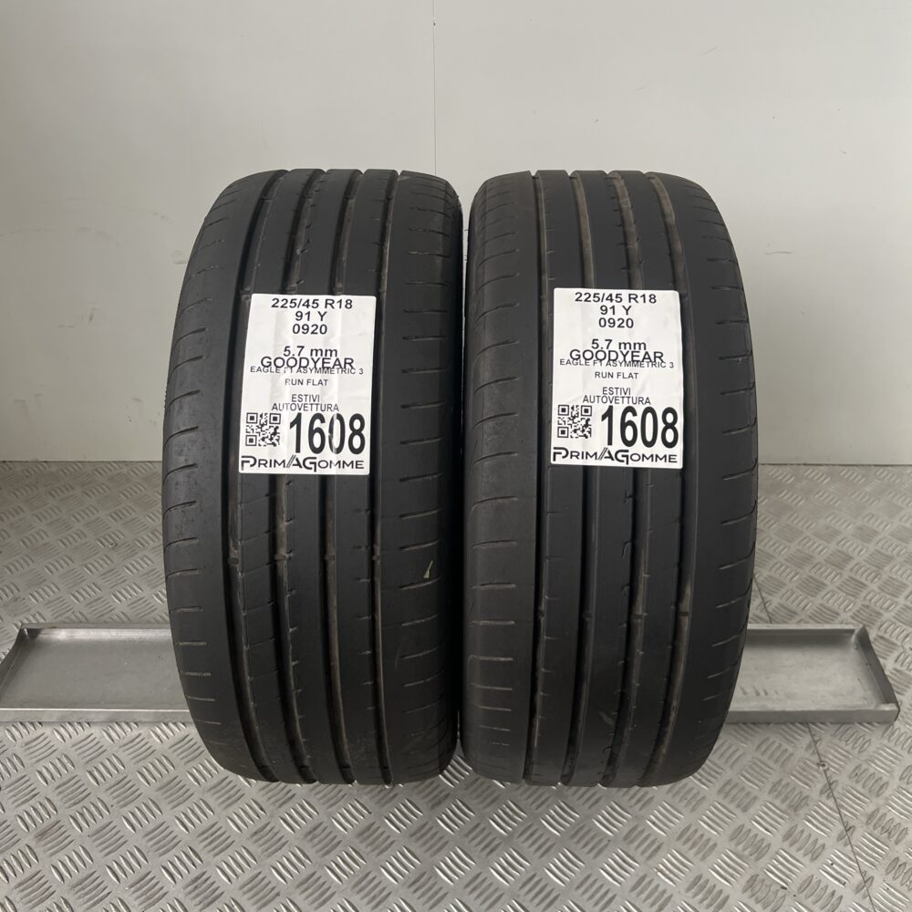 Gomme Usate 225 45 R18 91Y Goodyear Eagle F1 Asymmetric 3 81% Estive