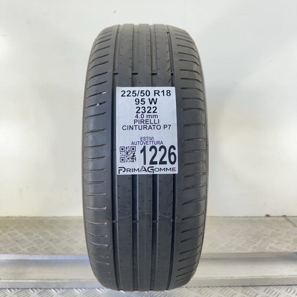 Pneumatico Usato 225 50 R18 95W Pirelli Cinturato P7 Estivo