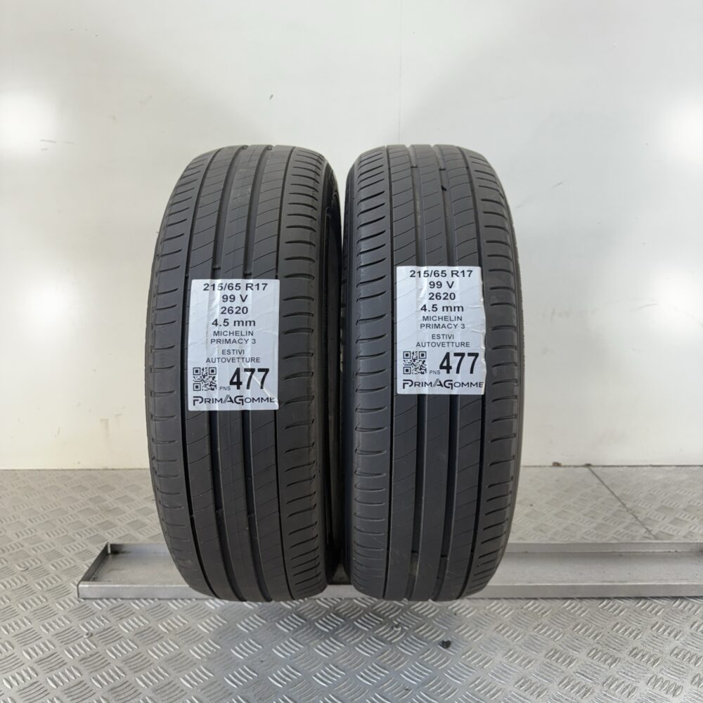 Pneumatici Usati 215 65 R17 99V Michelin Primacy 3 Estive