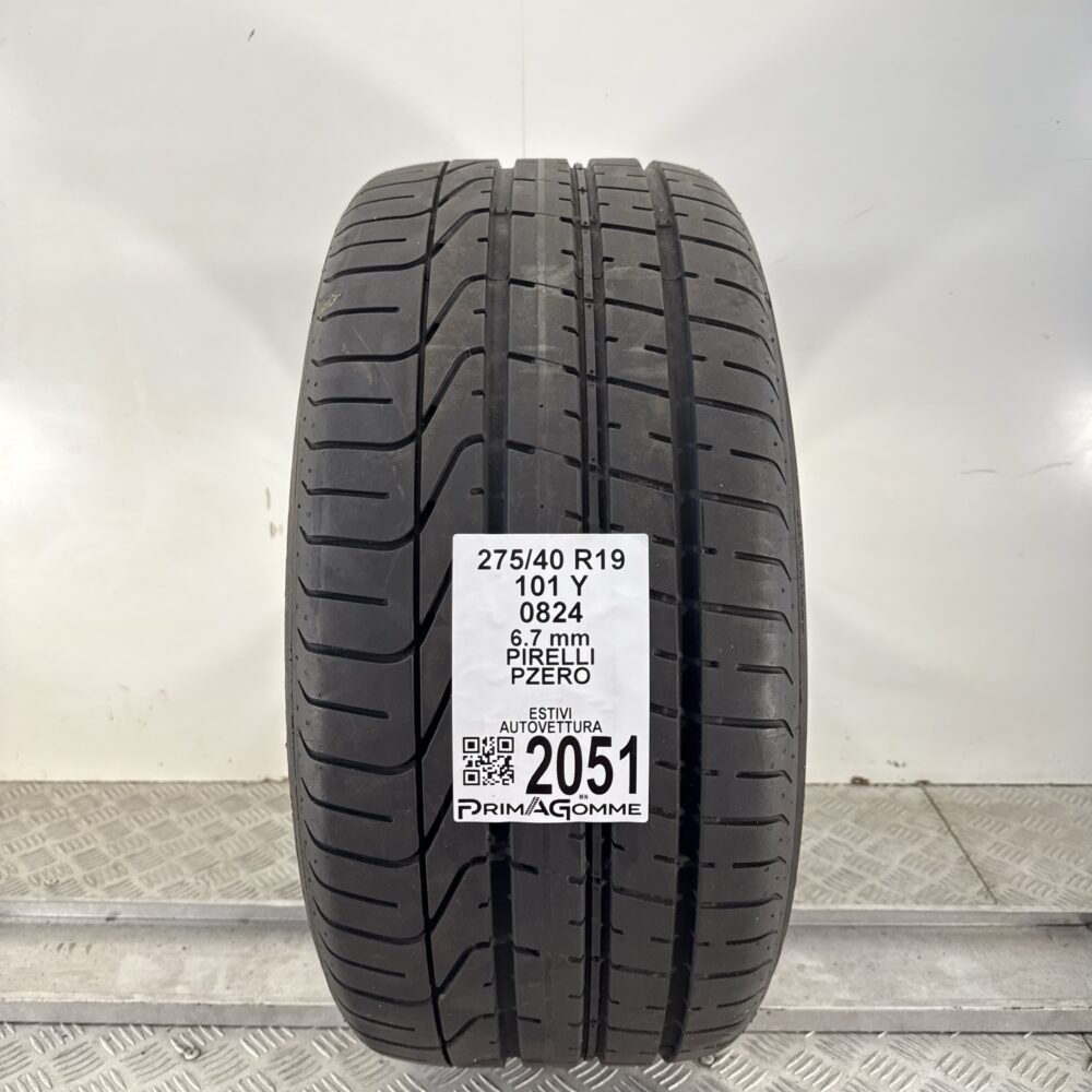 Pneumatico Usato 275 40 R19 101Y Pirelli Pzero 96% Estivo