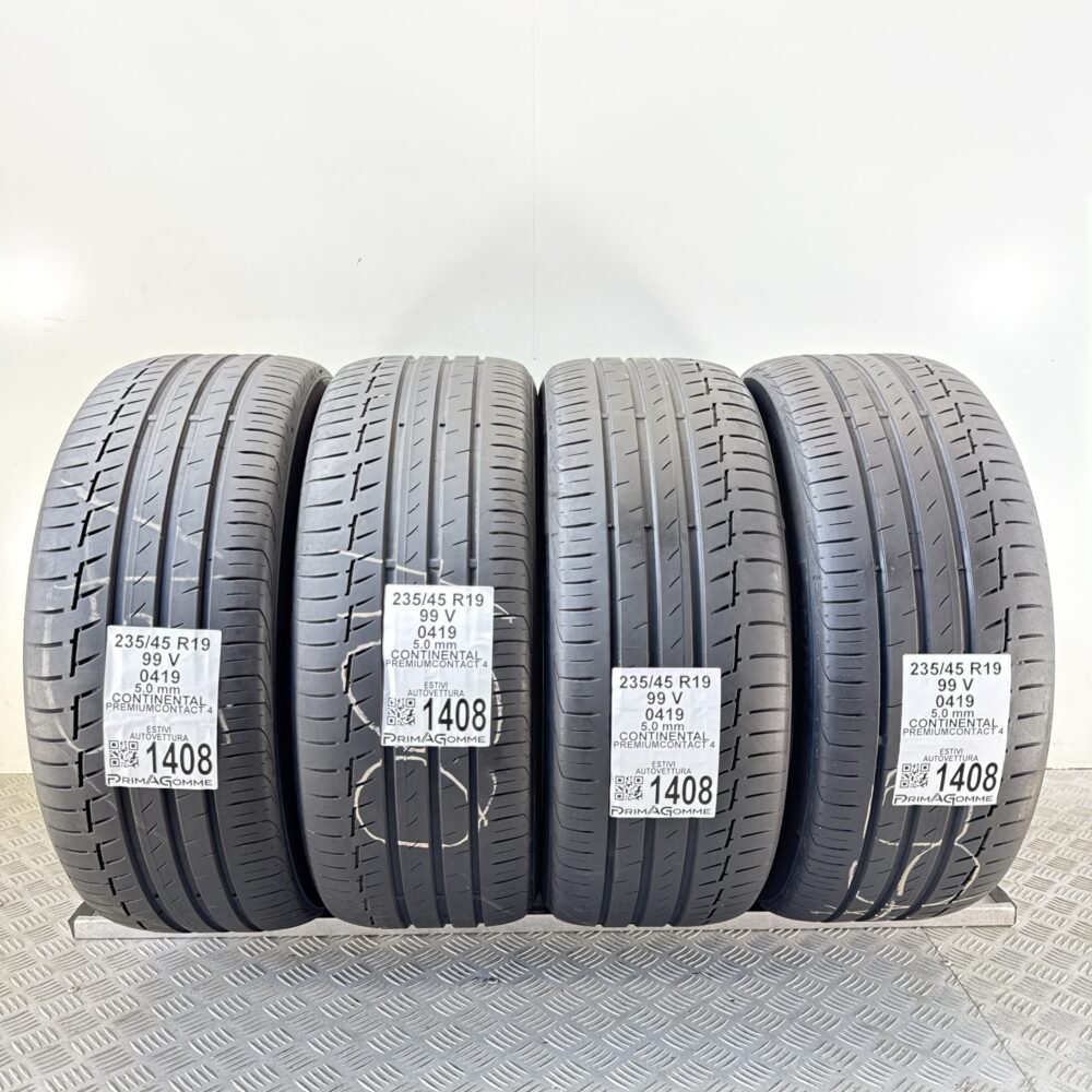 Gomme Usate 235 45 R19 99V Continental PremiumContact 4 71% Estive