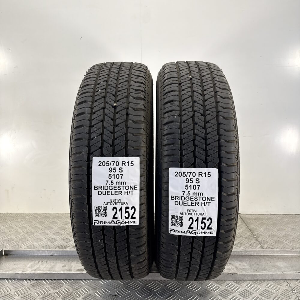 Pneumatici Usati 205 70 R15 95S Bridgestone Dueler H/T 100% Estive