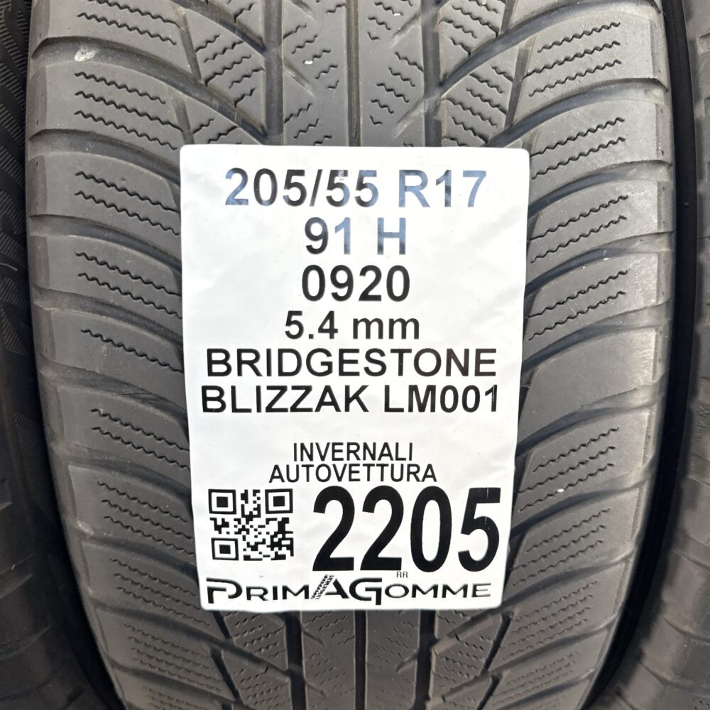 Gomme Usate 205 55 R17 91H Bridgestone Blizzak LM001 77% Invernali - immagine 3
