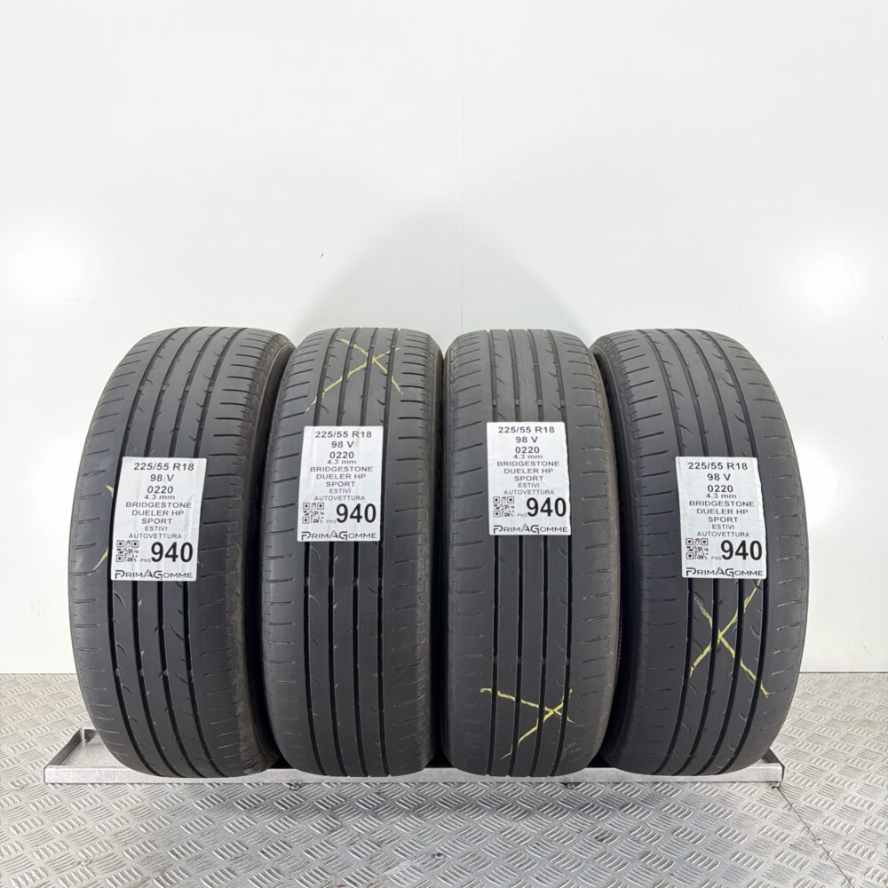 Pneumatici Usati 225 55 R18 98V Bridgestone Dueler HP Sport Estive