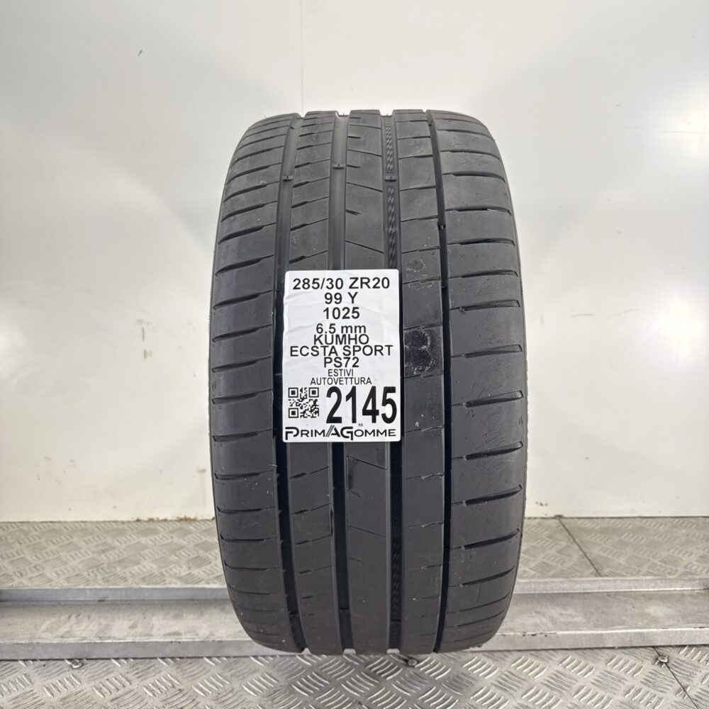Pneumatico Usato 285 30 ZR20 99Y Kumho Ecsta Sport PS72 93% Estivo