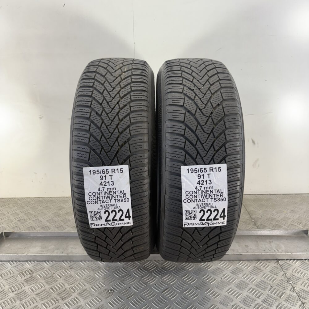 Gomme Usate 195 65 R15 91T Continental ContiWinter Contact TS850 Invernali