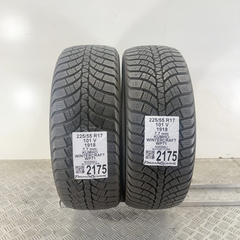 Gomme Usate 225 55 R17 101V Kumho Wintercraft WP71 100% Invernali - immagine 3