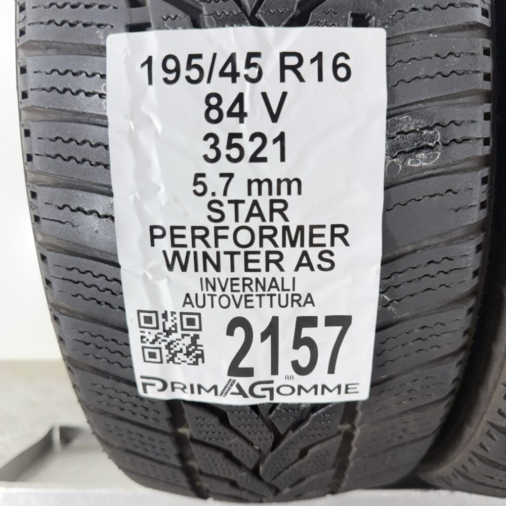 Gomme Usate 195 45 R16 84V Star Performer Winter AS 81% Invernali - immagine 3