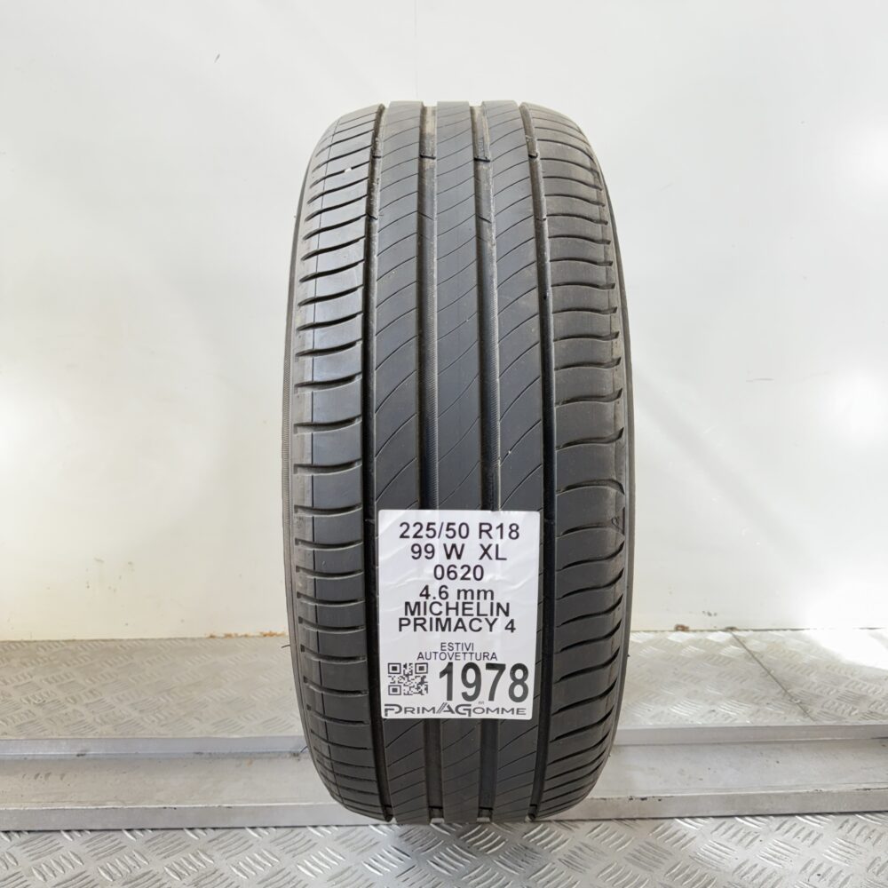 Pneumatico Usato 225 50 R18 XL 99W Michelin Primacy 4 Estivo
