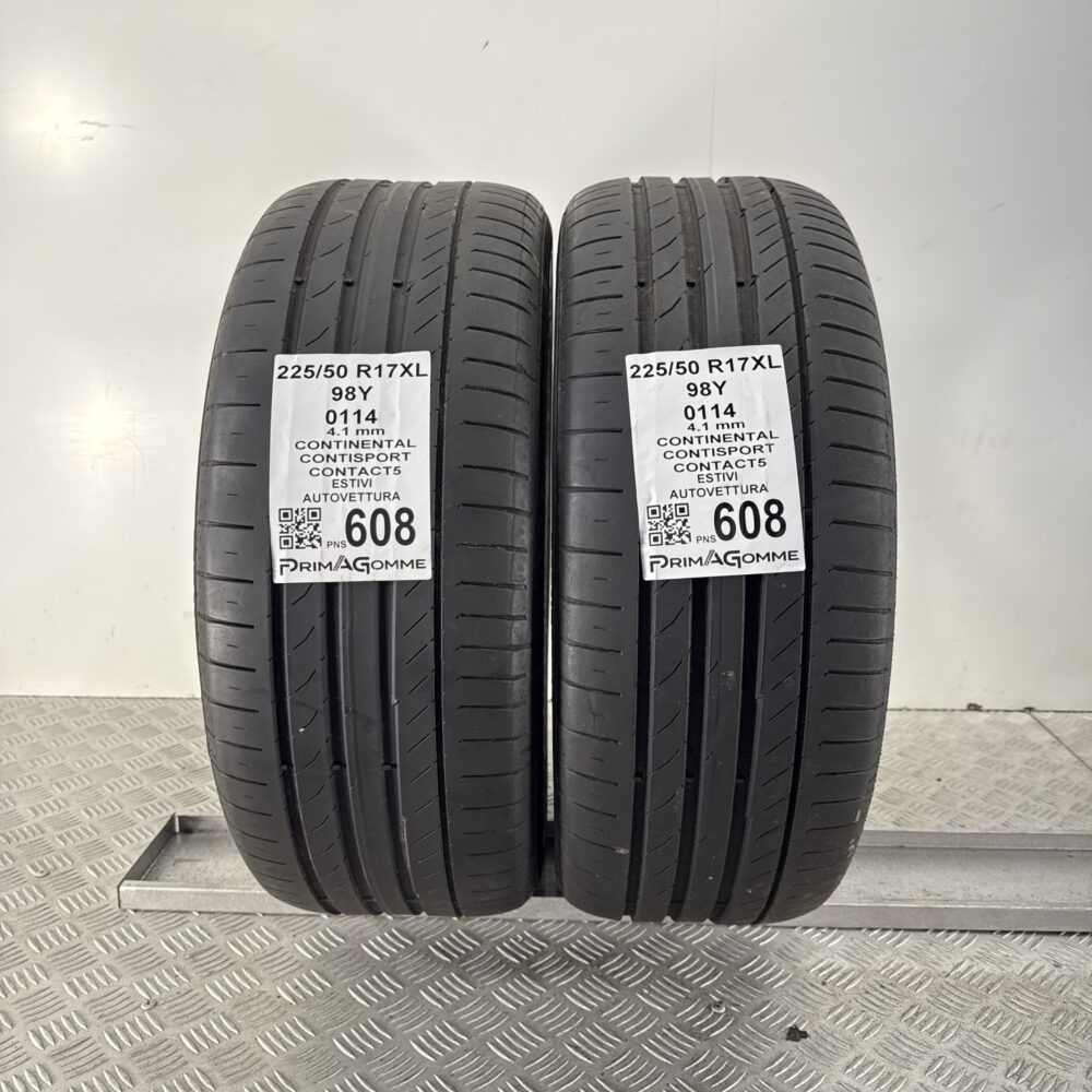 Pneumatici Usati 225 50 R17 XL 98Y Continental ContiSport Contact 5 Estive