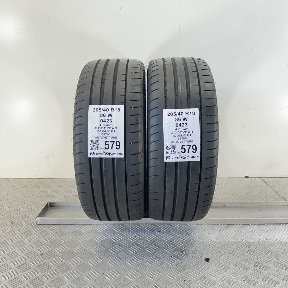 Pneumatici Usati 205 40 R18 86W Goodyear Eagle F1 Estive