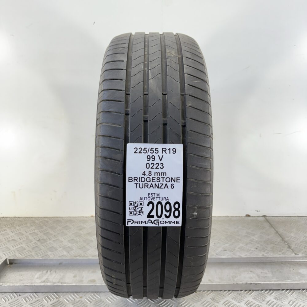 Pneumatico Usato 225 55 R19 99V Bridgestone Turanza 6 Estivo