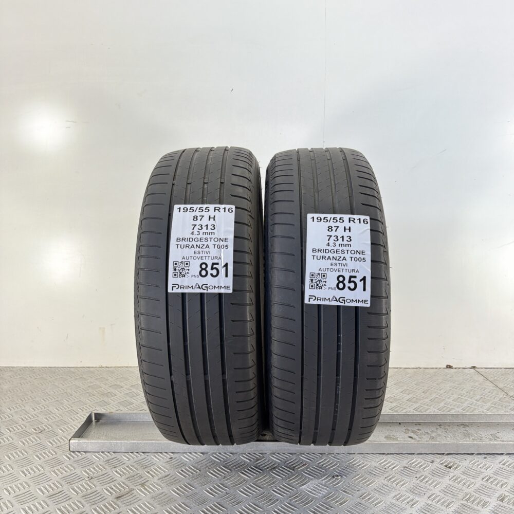 Pneumatici Usati 195 55 R16 87H Bridgestone Turanza T005 Estive