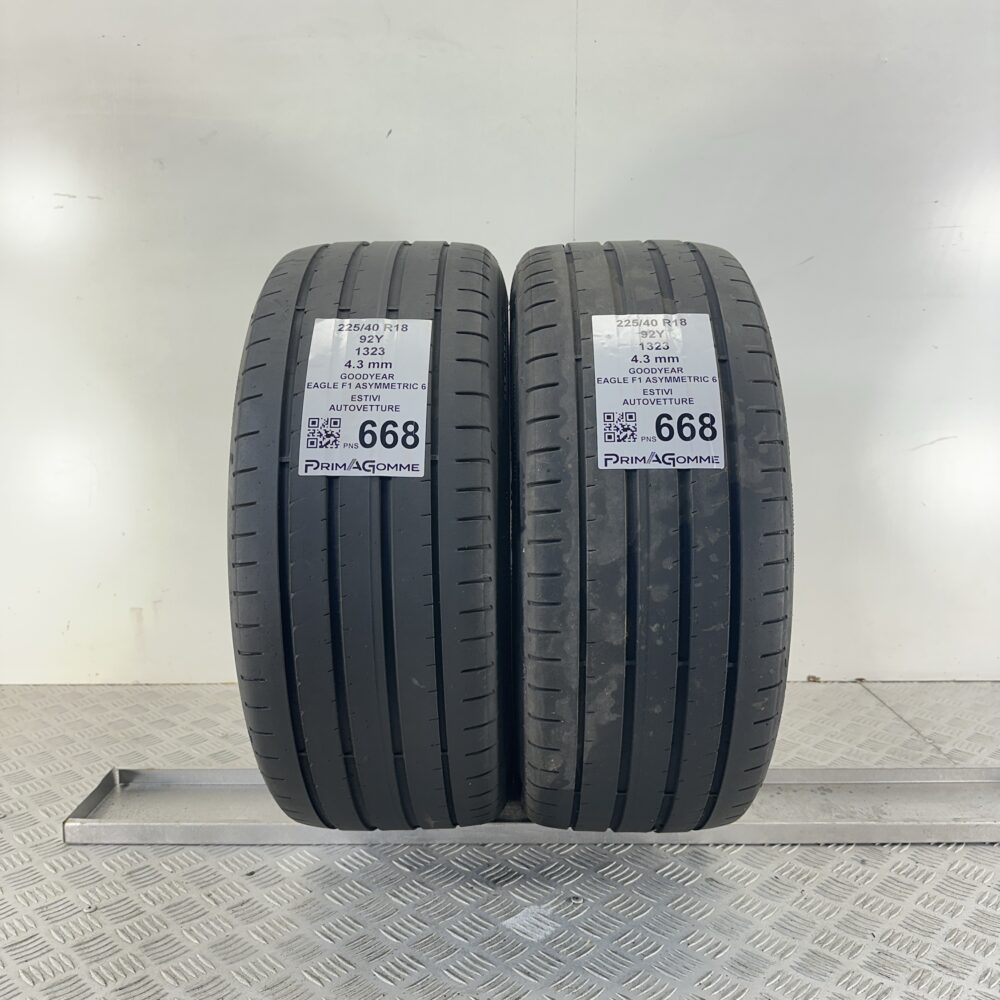 Pneumatici Usati 225 40 R18 92Y Goodyear Eagle F1 Asymmetric 6 Estive