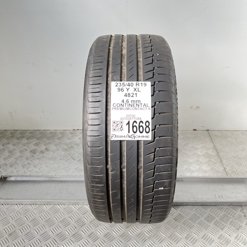 Pneumatico Usato 235 40 R19 96Y XL Continental PremiumContact 6 66% Estivo