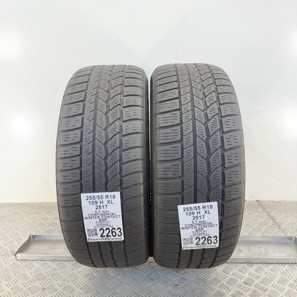 Gomme Usate 255 55 R18 XL 109H Continental Winter Contact SSR RunFlat Invernali - immagine 8