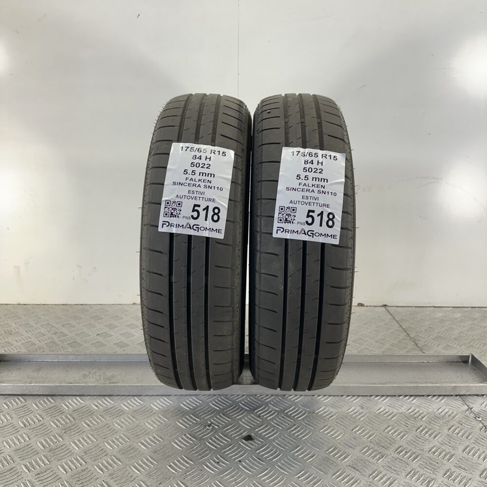 Pneumatici Usati 175 65 R15 84H Falken Sincera SN110 78% Estive