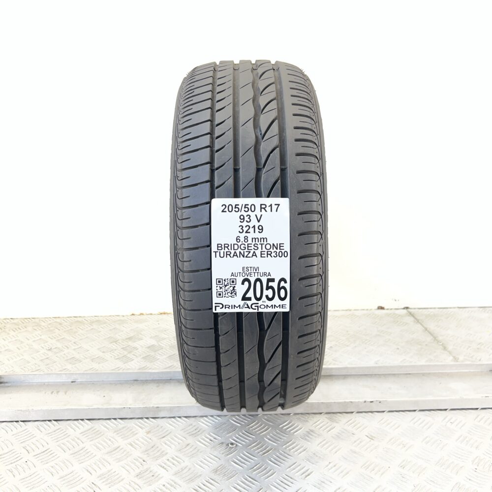 Pneumatico Usato 205 50 R17 93V Bridgestone Turanza ER300 97% Estivo