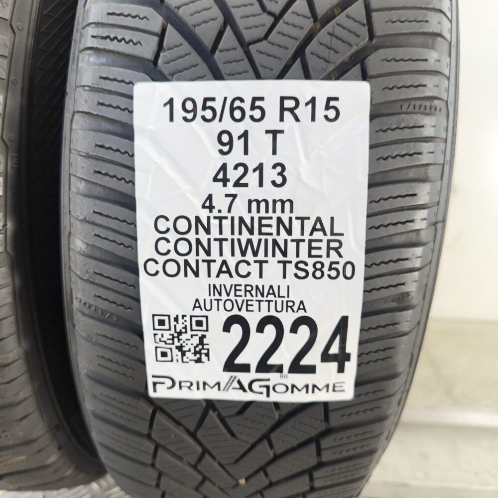 Gomme Usate 195 65 R15 91T Continental ContiWinter Contact TS850 Invernali - immagine 3