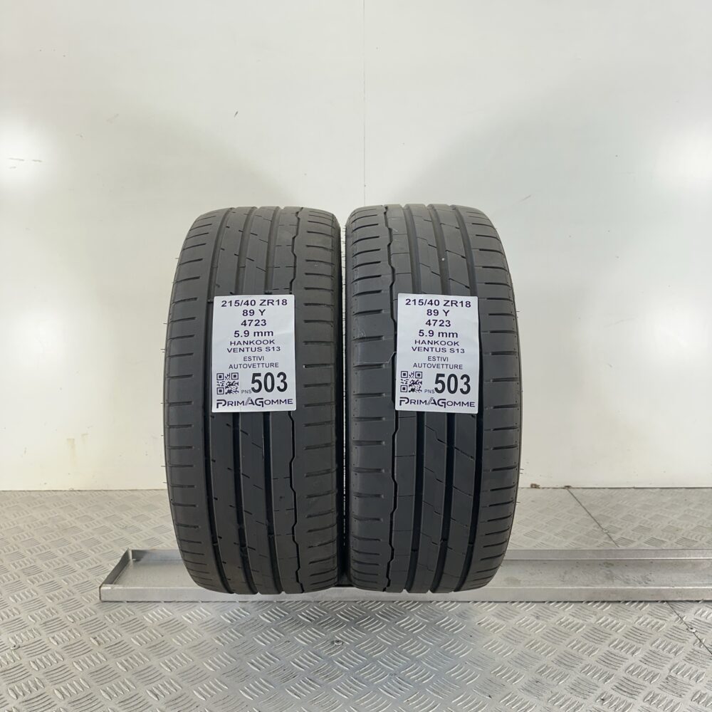 Pneumatici Usati 215 40 ZR18 89Y Hankook Ventus S13 84% Estive