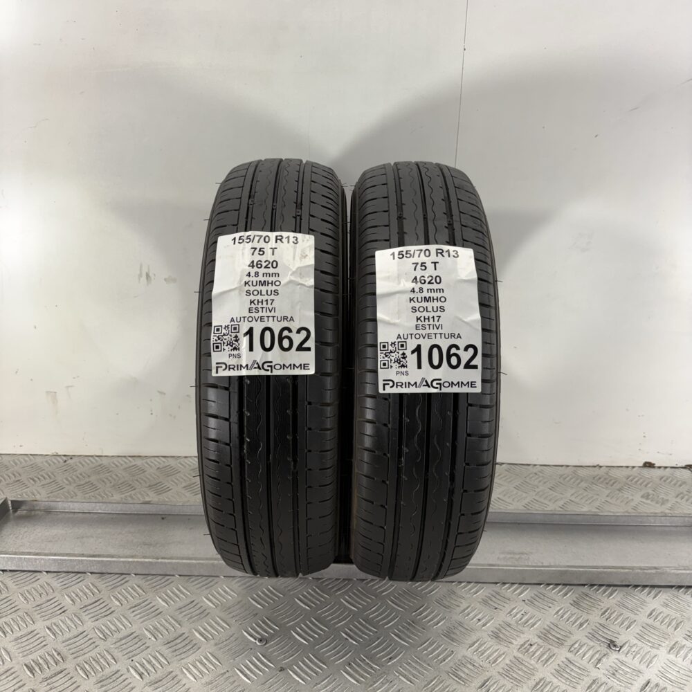 Gomme Usate 155 70 R13 75T Kumho Solus KH17 Estive - immagine 9