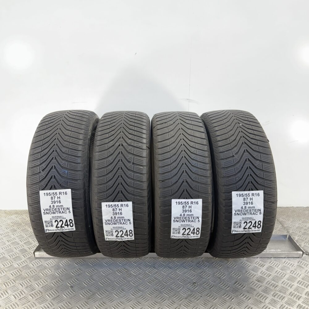 Gomme Usate 195 55 R16 87H Vredestein Snowtrac 5 Invernali