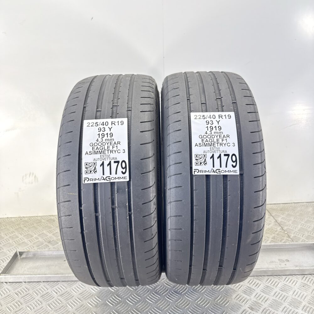 Gomme Usate 225 40 R19 93Y Goodyear Eagle F1 Asymetric 3 Estive