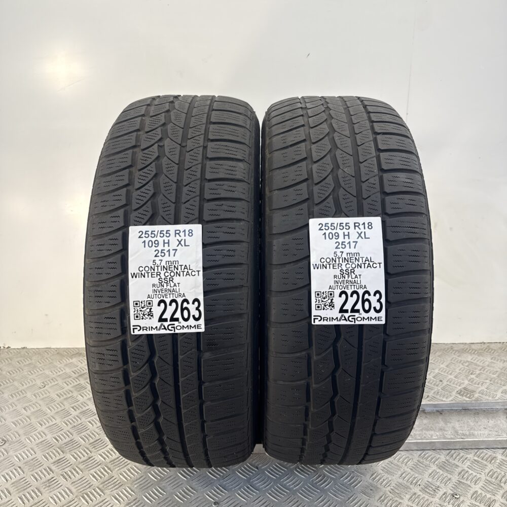 Gomme Usate 255 55 R18 XL 109H Continental Winter Contact SSR RunFlat Invernali - immagine 4
