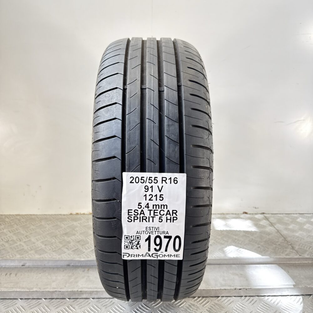 Pneumatico Usato 205 55 R16 91V Esa Tecar Spirit 5 HP 77% Estivo