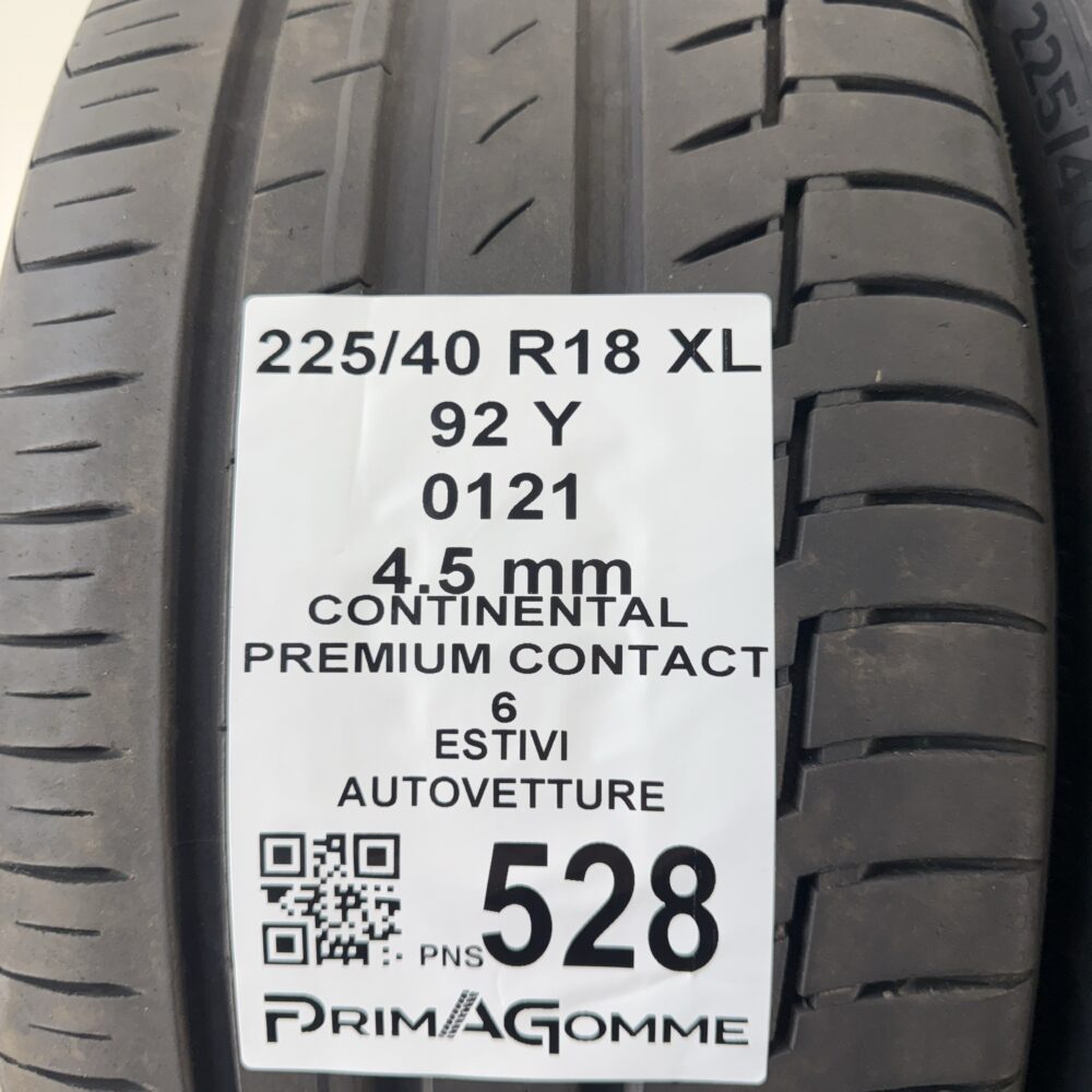 Pneumatici Usati 225 40 R18 XL 92Y Continental Premium Contact Estive - immagine 3