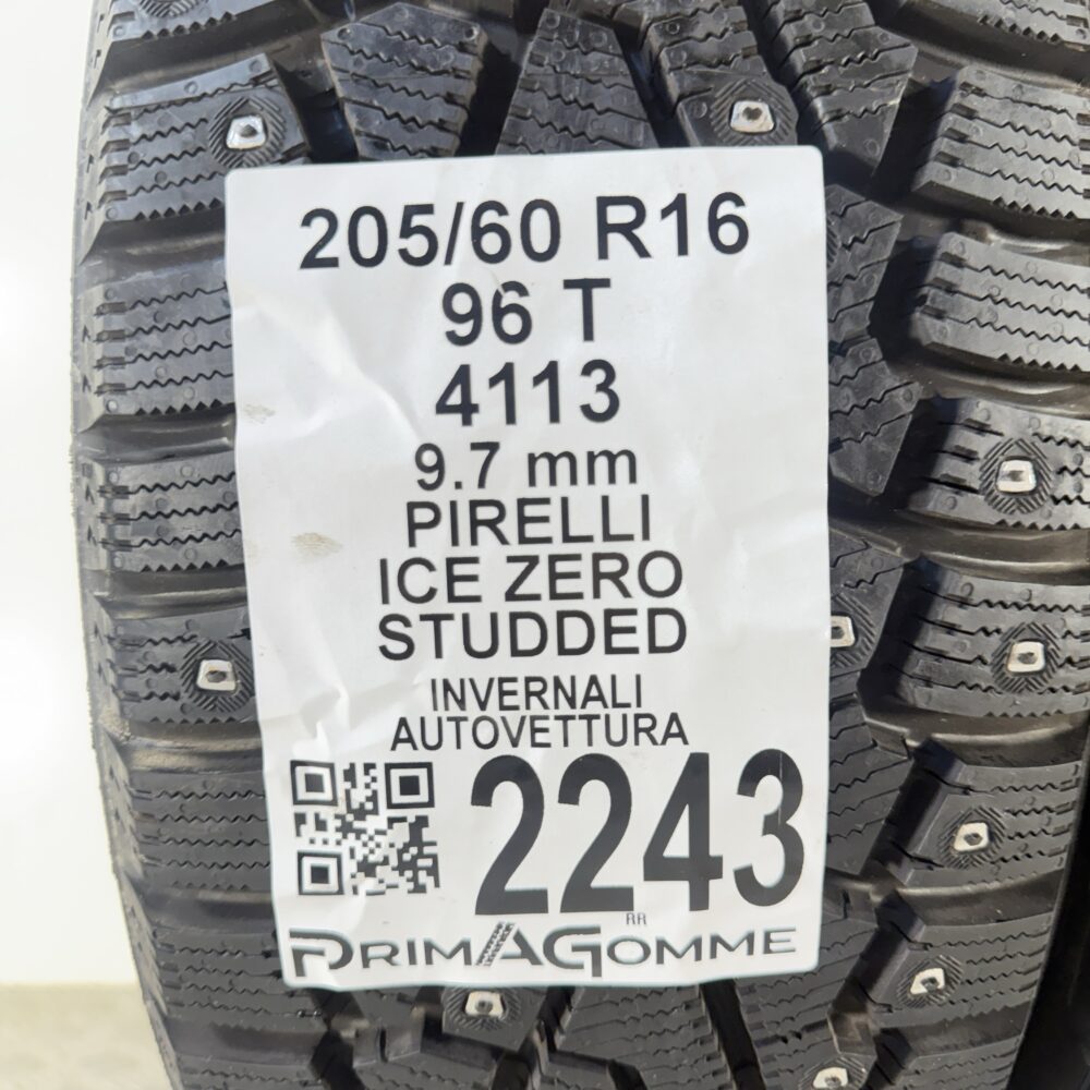 Gomme Usate 205 60 R16 96T Pirelli Ice Zero Studded 100% Invernali - immagine 3