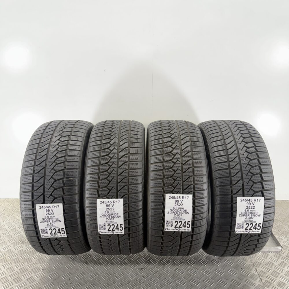 Gomme Usate 245 45 R17 99V Goodride Zuper Snow Z-507 86% Invernali