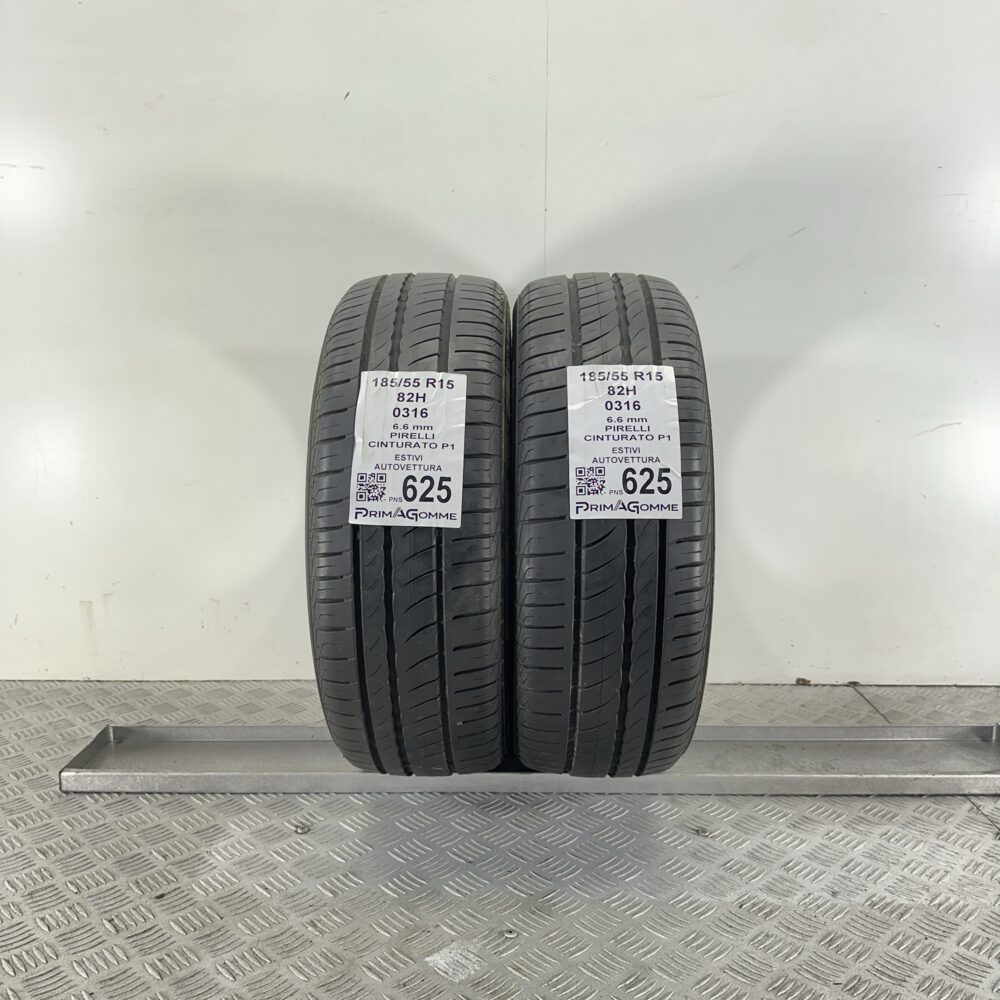 Pneumatici Usati 185 55 R15 82H Pirelli Cinturato P1 94% Estive