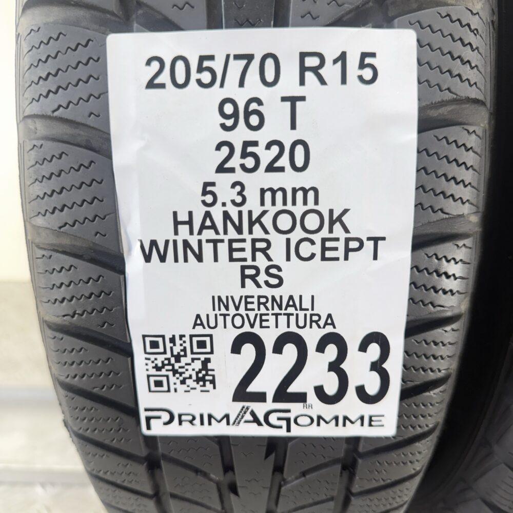 Gomme Usate 205 70 R15 96T Hankook Winter Icept RS 76% Invernali - immagine 3