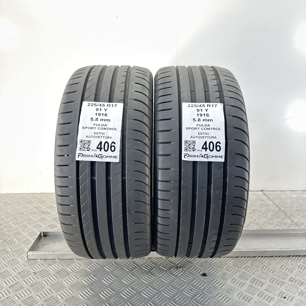 Pneumatici Usati 225 45 R17 91Y Fulda Sport Control 83% Estive