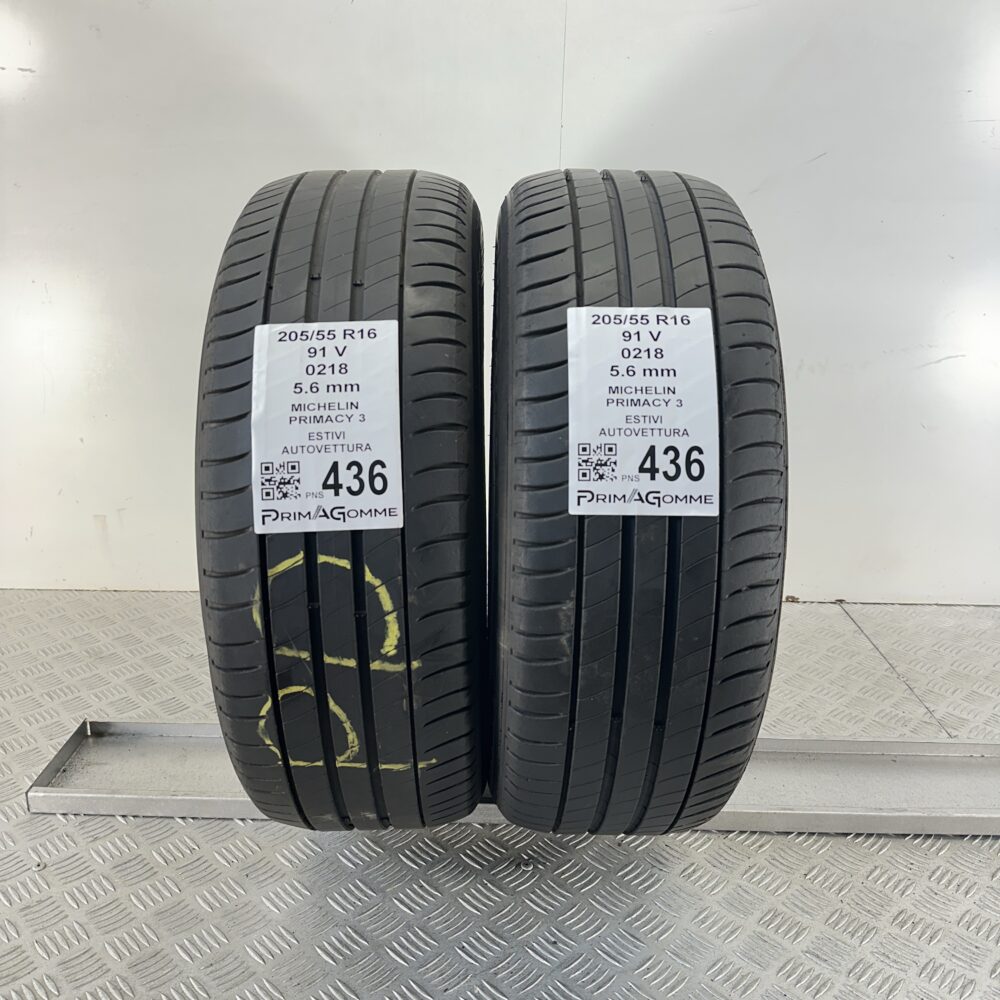 Pneumatici Usati 205 55 R16 91V Michelin Primacy 3 82% Estive