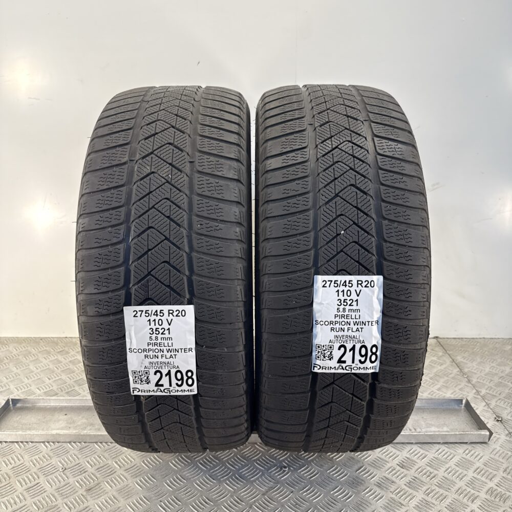 Gomme Usate 275 45 R20 110V Pirelli Scorpion Winter RunFlat 83% Invernali