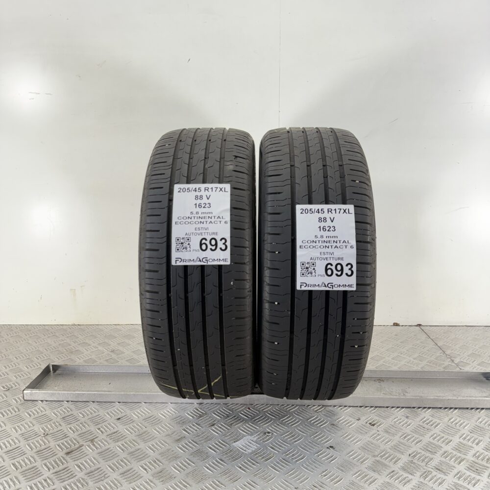 Pneumatici Usati 205 45 R17 XL 88V Continental Ecocontact 6 82% Estive