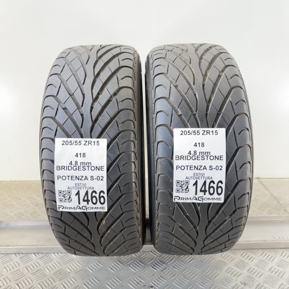 Gomme Usate 205 55 ZR15 418 Bridgestone Potenza S-02 Estive