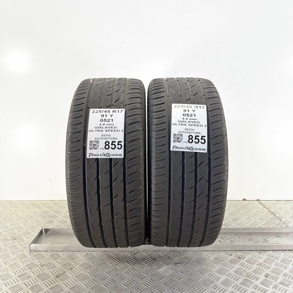 Pneumatici Usati 225 45 R17 91Y Gislaved Ultra Speed 2 Estive
