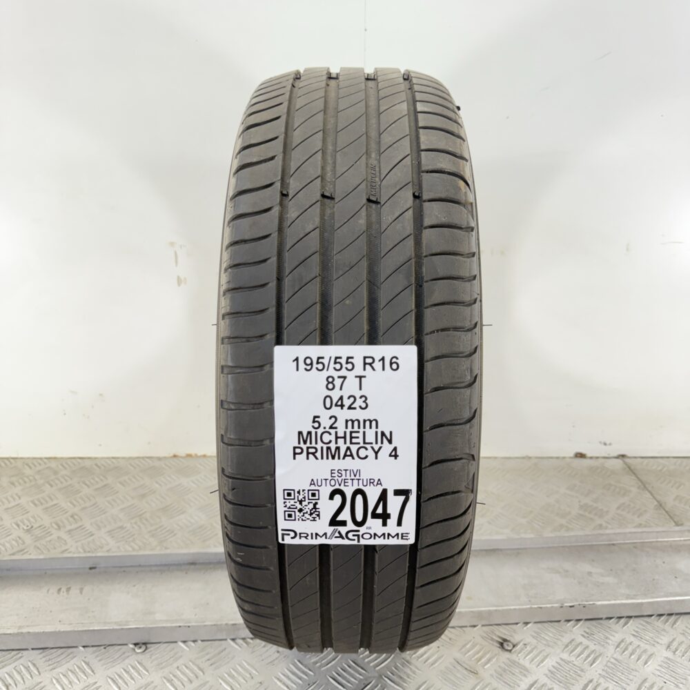 Pneumatico Usato 195 55 R16 87T Michelin Primacy 4 74% Estivo
