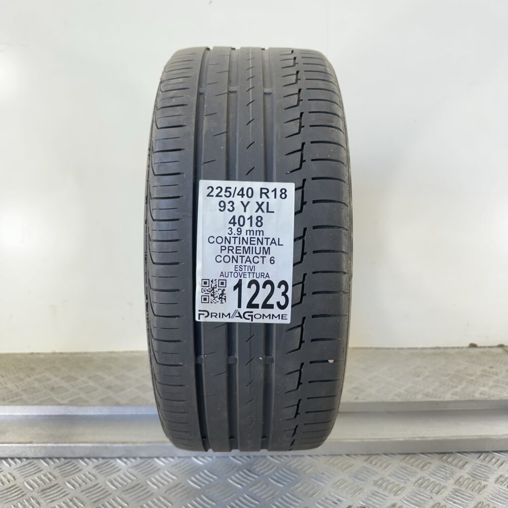 Pneumatico Usato 225 40 R18 XL 93Y Continental Premium Contact 6 Estivo