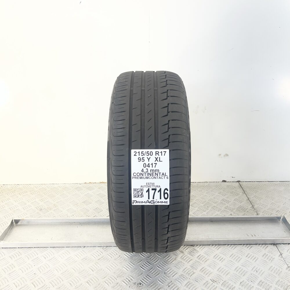 Pneumatico Usato 215 50 R17 XL 95Y Continental PremiumContact 6 Estivo