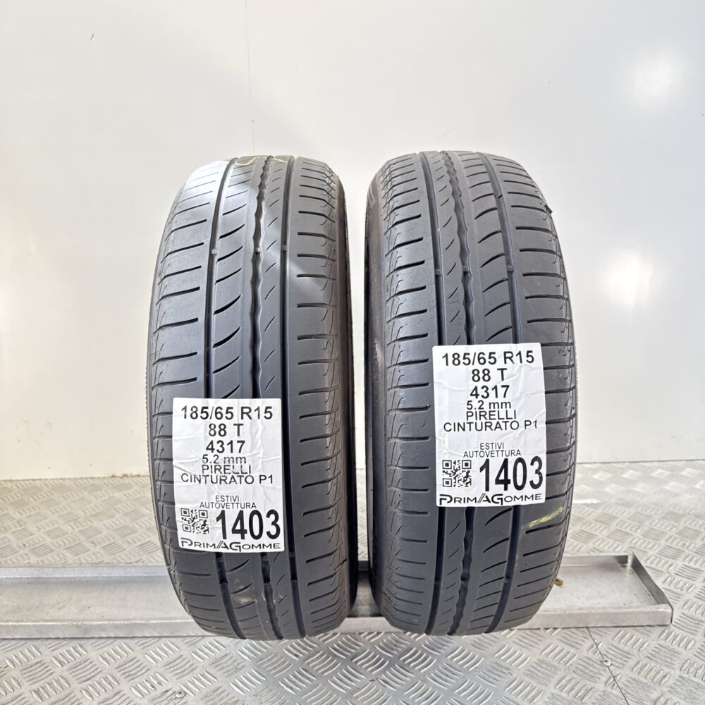 Gomme Usate 185 65 R15 88T Pirelli Cinturato P1 74% Estive - immagine 7