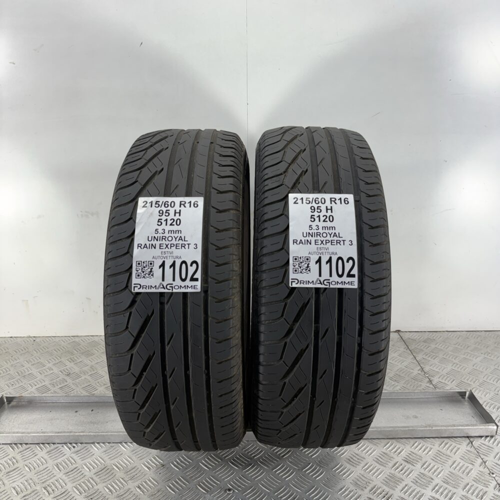 Gomme Usate 215 60 R16 95H Uniroyal Rain Expert 3 76% Estive